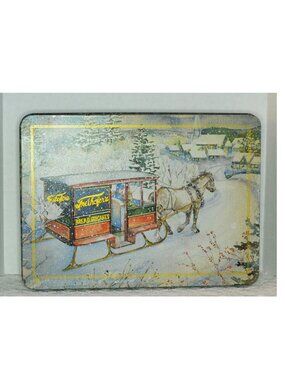 Vintage Freihoffer Collector Tin Nostalgic Holiday Theme Upstate New York Bakery